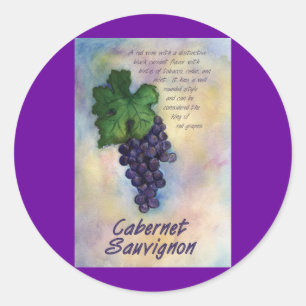 Adesivo Redondo Vinheta Cabernet Sauvignon