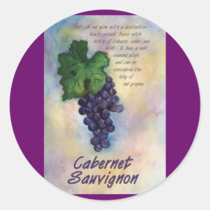 Adesivo Redondo Vinheta Cabernet Sauvignon