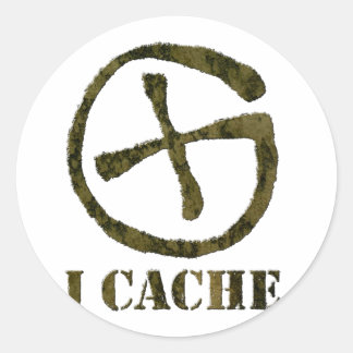 Adesivo Redondo Vinheta CACHE