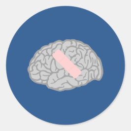 Adesivo Redondo Vinheta-Cana-Cérebro