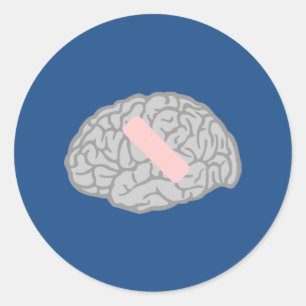Adesivo Redondo Vinheta-Cana-Cérebro