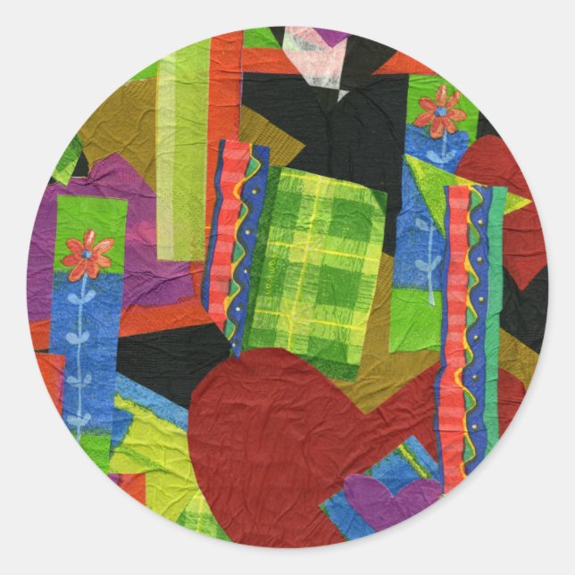 Adesivo Redondo Vinheta cardíaca (Frente)