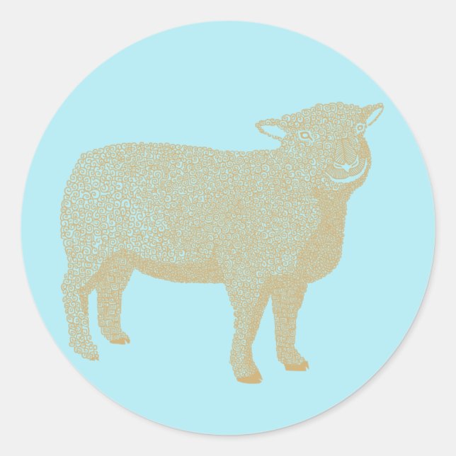 Adesivo Redondo Vinheta-carneiro (Frente)