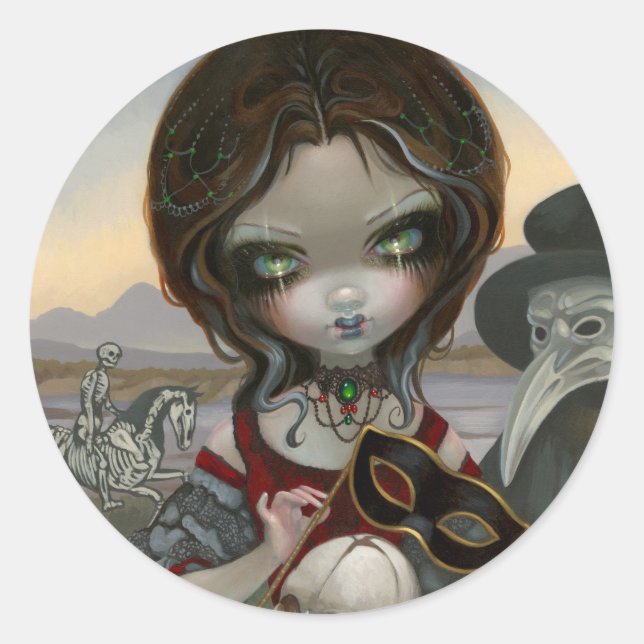 Adesivo Redondo Vinheta "Carnevale di Morte" (Frente)