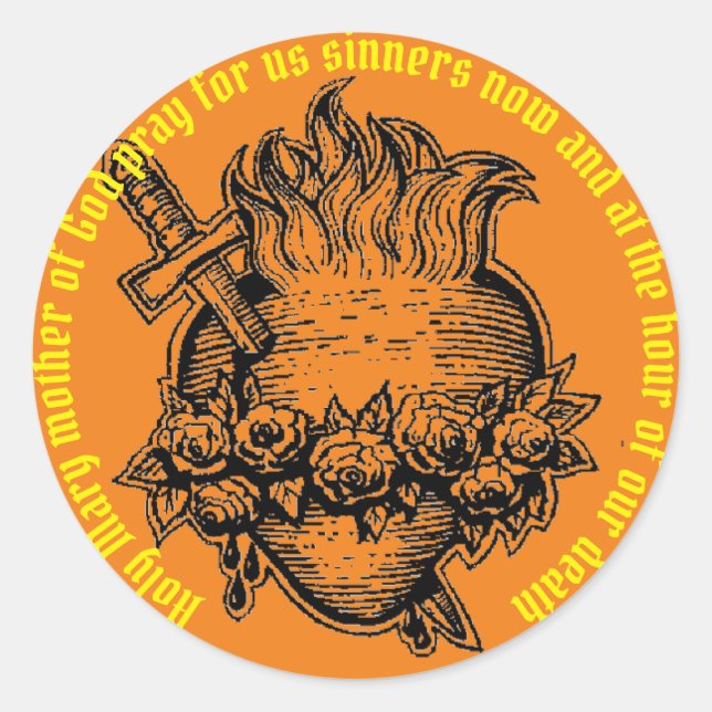 Adesivo Redondo Vinheta Católica (Frente)