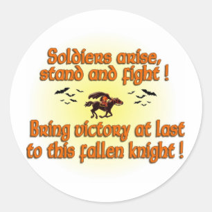 Adesivo Redondo Vinheta Cavaleiro Sem Cabeça