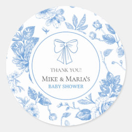 Adesivo Redondo Vinheta-chá de fraldas de bebê flexível