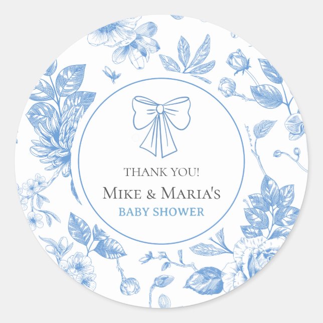 Adesivo Redondo Vinheta-chá de fraldas de bebê flexível (Frente)