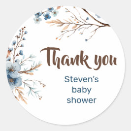 Adesivo Redondo Vinheta-chá de fraldas de urso bonito