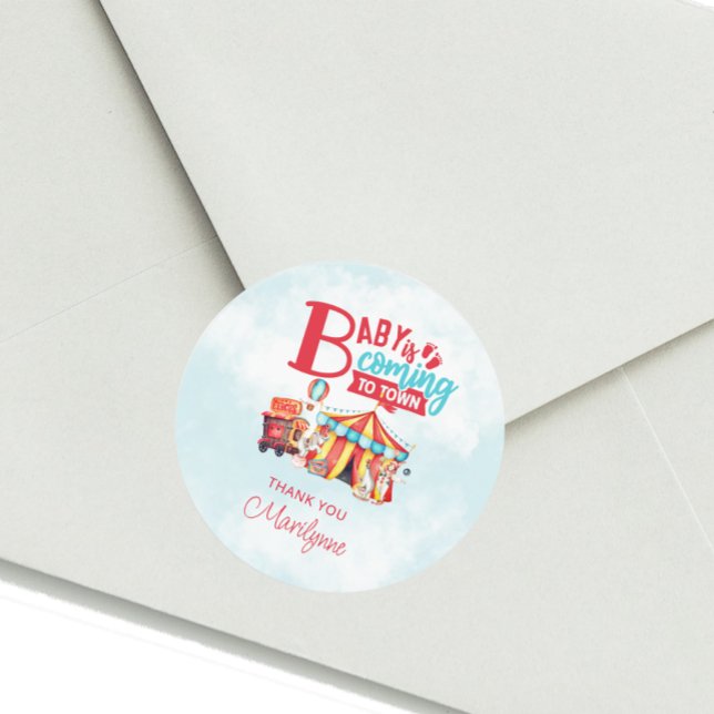 Adesivo Redondo Vinheta Chá de fraldas do Festival de Circo do Car (Criador carregado)