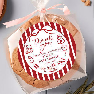 Adesivo Redondo Vinheta Chá de fraldas italiana de Ciao Baby