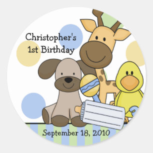 Adesivo Redondo Vinheta Chá de fraldas para bebês