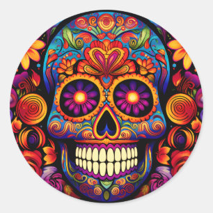 Adesivo Redondo Vinheta Chaveiro de Arte Crônica Colorida