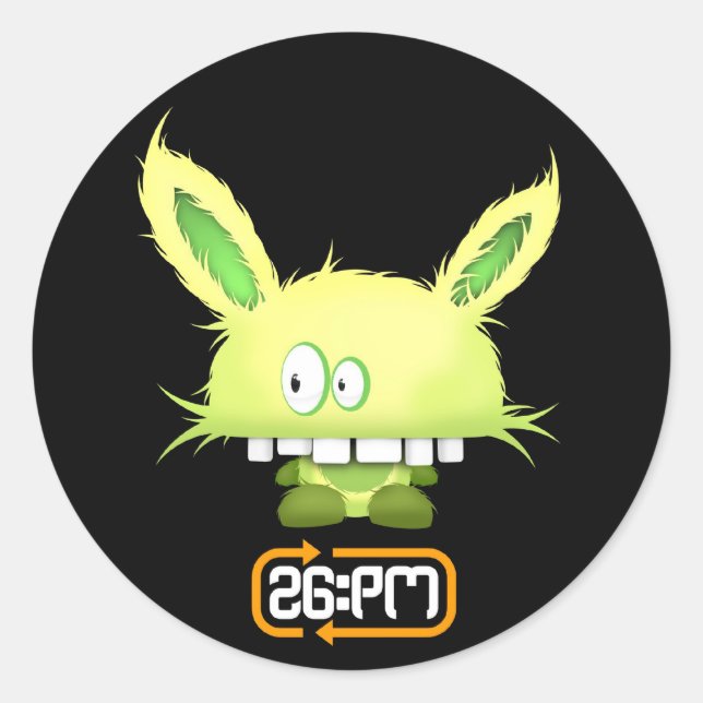 Adesivo Redondo Vinheta "Chomper Paranoico" (Frente)