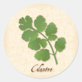 Adesivo Redondo Vinheta Cilantro