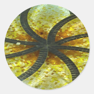 Adesivo Redondo Vinheta circular Design mosaico