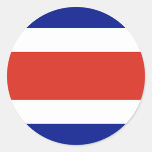 Adesivo Redondo Vinheta com bandeira da Costa Rica