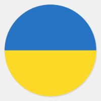 Vinheta com bandeira da Ucrânia