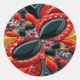 Adesivo Redondo Vinheta com Design de cores alemã