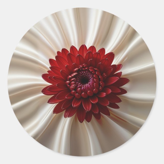 Adesivo Redondo Vinheta com Design de cores do Japanase (Frente)