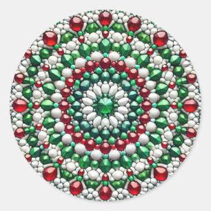 Adesivo Redondo Vinheta com Design de cores italianas
