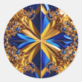 Adesivo Redondo Vinheta com Design de Suecia