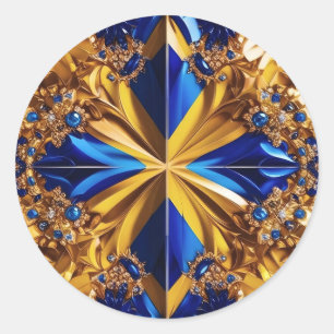 Adesivo Redondo Vinheta com Design de Suecia