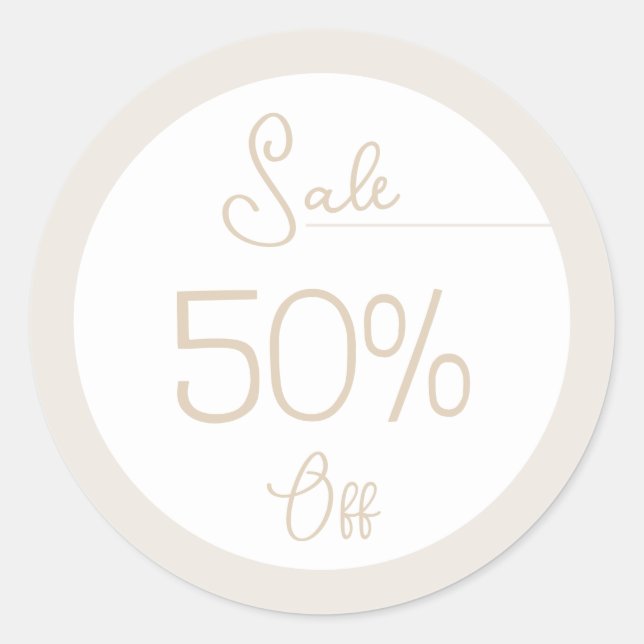 Adesivo Redondo Vinheta comercial de promoção feminina da Pastel m (Frente)