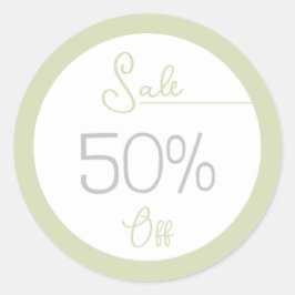 Adesivo Redondo Vinheta comercial de promoção feminina verde Paste