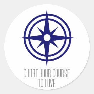 Adesivo Redondo Vinheta Compass