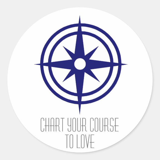 Adesivo Redondo Vinheta Compass (Frente)