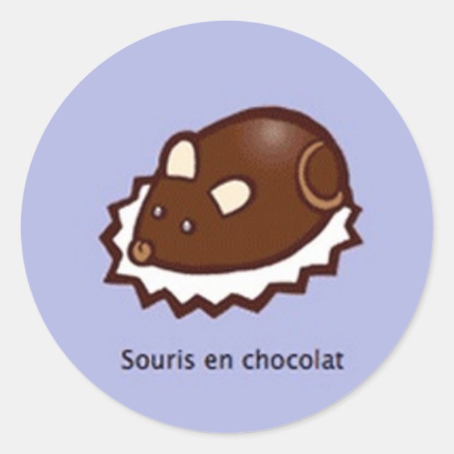 Adesivo Redondo Vinheta Cozinhar francesa (Frente)