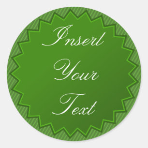 Adesivo Redondo Vinheta Crachá Verde