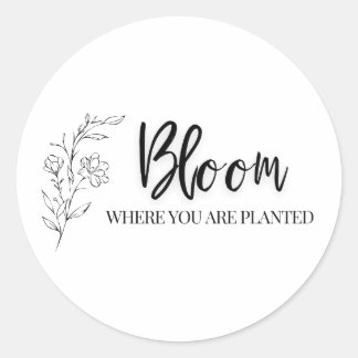 Adesivo Redondo Vinheta cristã | Bloom Faith Inspirational