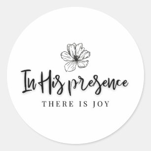 Adesivo Redondo Vinheta cristã   Sua Oração, Fé Inspiradora