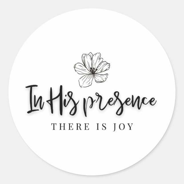 Adesivo Redondo Vinheta cristã | Sua Oração, Fé Inspiradora (Frente)