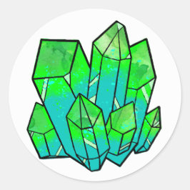 Adesivo Redondo Vinheta Cristal de Ooze Verde