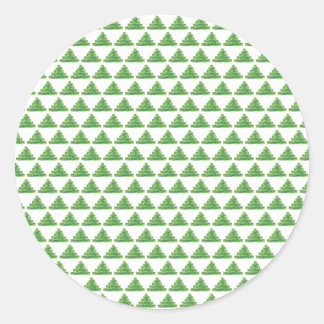 Adesivo Redondo vinheta da árvore de Natal