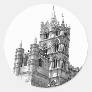Adesivo Redondo Vinheta da Catedral de Palermo