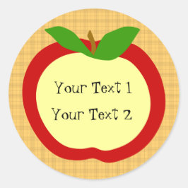 Adesivo Redondo Vinheta da Cozinha da Apple Style Home