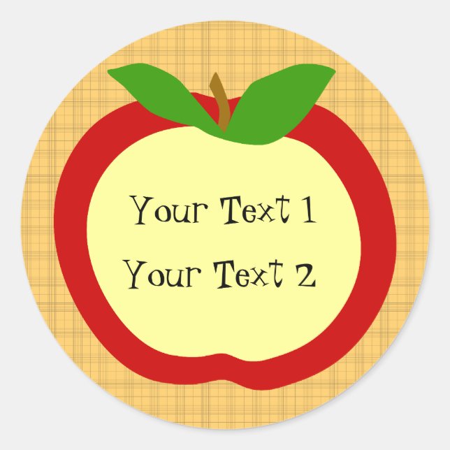 Adesivo Redondo Vinheta da Cozinha da Apple Style Home (Frente)