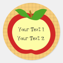 Adesivo Redondo Vinheta da Cozinha da Apple Style Home