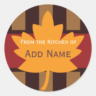 Adesivo Redondo Vinheta "da cozinha da cozinha" do outono personal