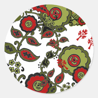 Adesivo Redondo Vinheta da Paisley de Natal