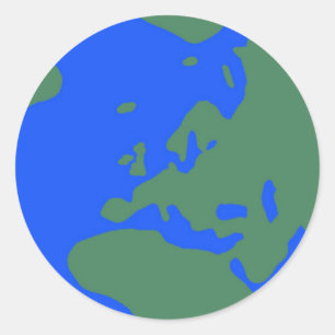 Adesivo Redondo Vinheta da Terra
