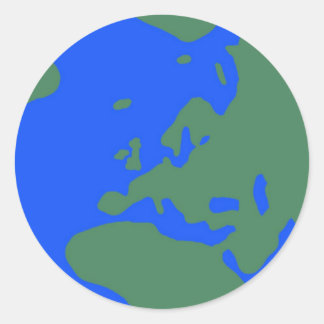 Adesivo Redondo Vinheta da Terra