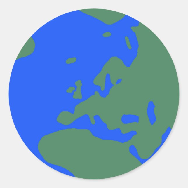 Adesivo Redondo Vinheta da Terra (Frente)