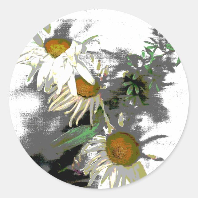 Adesivo Redondo Vinheta das memórias de verão (Frente)