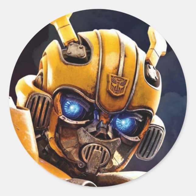 Adesivo Redondo Vinheta de abelha (Frente)