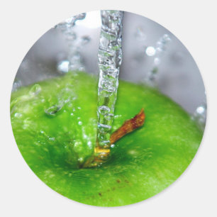 Adesivo Redondo Vinheta de abertura de maçã